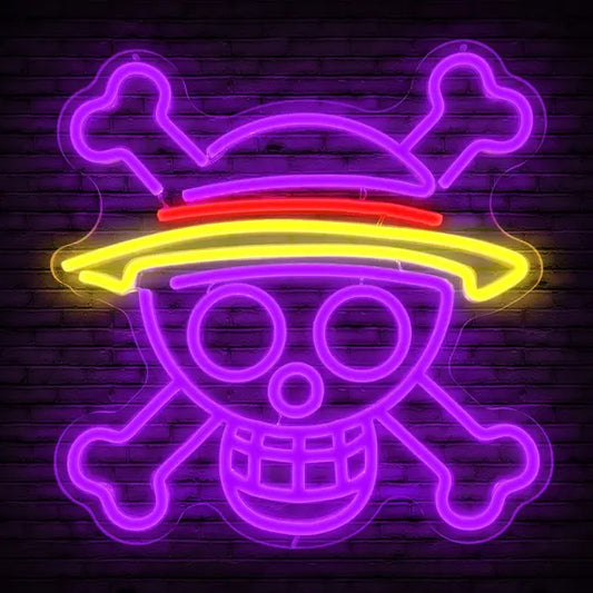 Neon One Piece Jolly Roger