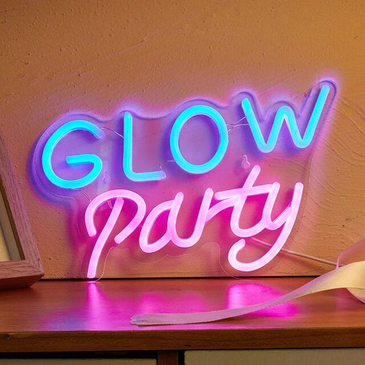 Neon Glow Party Sign