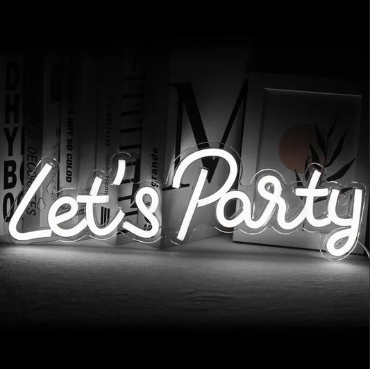Neon Let's Party Sign