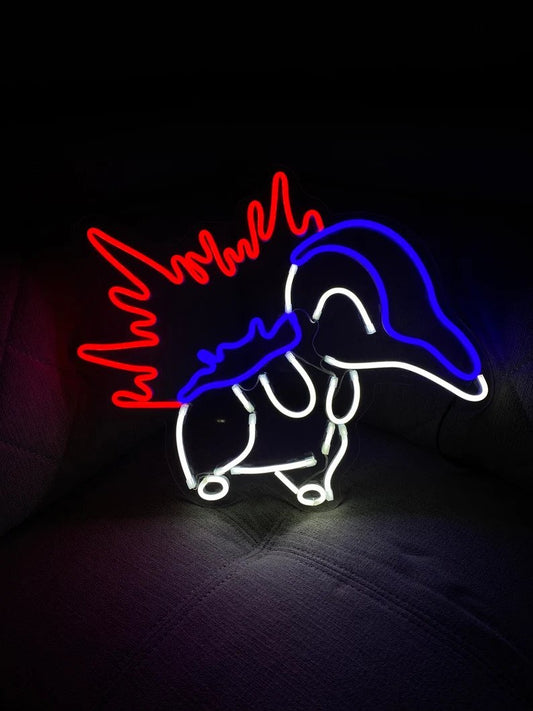 Neon Cyndaquil Sign